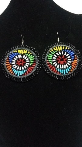 African Beaded Tassel earrings, Fringe earrings, Elegant earrings, Colorful earrings, Boho earrings