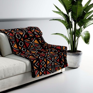 Bogolan African Print Blankets Tribal Throw Native (MORE SIZES AVAILABLE)