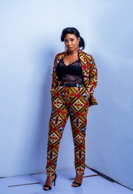 African women two piece suit jacket and trouser, African clothing, Ankara matching clothes set