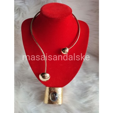 Collier en laiton africain, collier en laiton, collier tribal, collier Boho, collier élégant