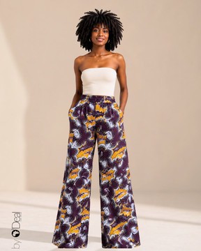 Pantalon taille haute en wax premium