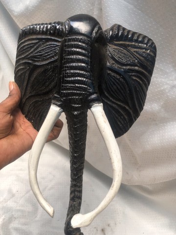 Wooden elephant head curving/ wall hanging elephant curving