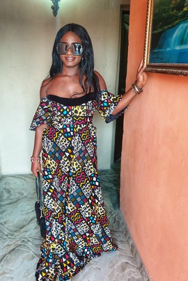 Gorgeous African Woman Wax Long Dress| Weddings/ Special occasions/Plus size