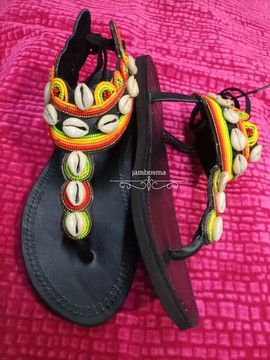 African women sandals,Maasai sandals, summer sandals, beaded leather sandals, Shoes for women
