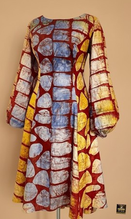 Robe midi Adire