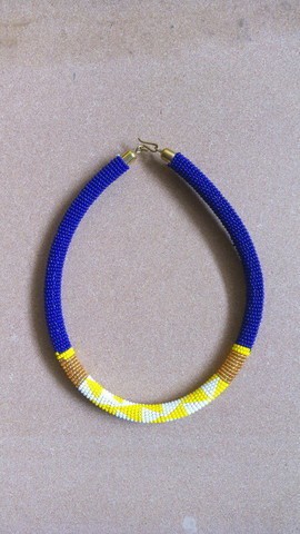 African beaded necklace, Beaded jewelry for women, Moms gift, Her Gift, Zulu beaded necklace