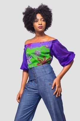 African Print Top, Ankara Top, African Womens Clothing, Womens Clothing, Off the shoulder top
