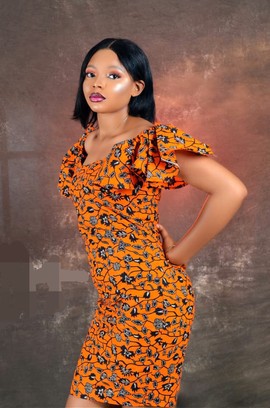 Ankara women short dress