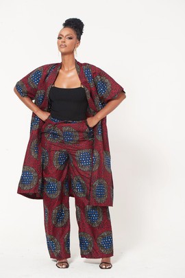 African Print Berangere Kimono
