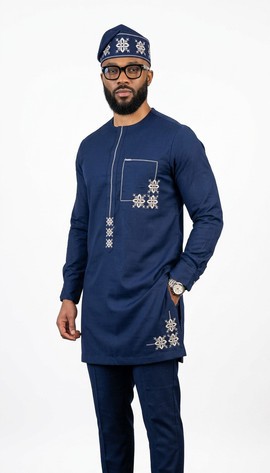 Kaftan et chapeau pour homme