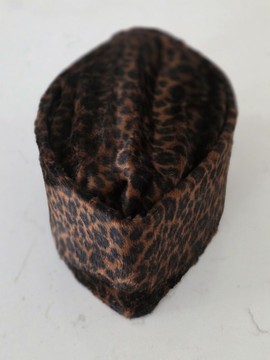 Velvet Leopard Print Kufi Cap, African Wedding Hat