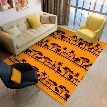 Bright Colored Area Rugs African Safari Carpet Orange (LARGER SIZES AVAILABLE)