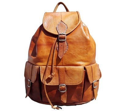 Genuine leather backpack