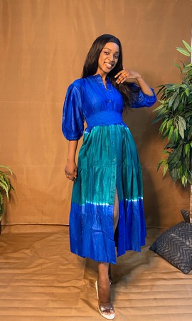 Blue-Green Kamissa Dress