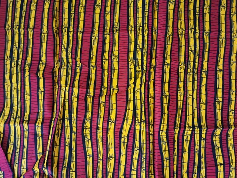 COUPON AFRICAN WAX FABRIC PATTERN: BAMBOO