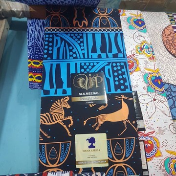 Tissu pagne Ndop Toghu Cameroun en coton léger 6 yards