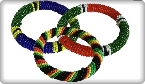 Bracelets 3 pièces perles Masai