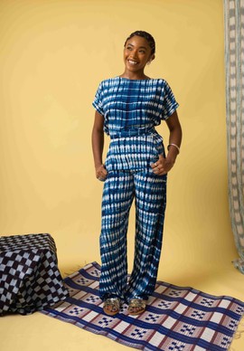 Ensemble Ayame en tissu souple mauritanien