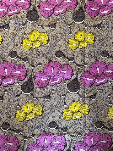 Smooth cotton African wax fabric