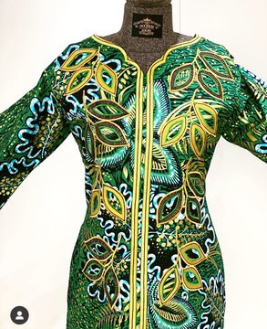 African Embroidered Kaftan/ Vlisco Super wax/ African Boubou/ Ankara Bubu Kaftan