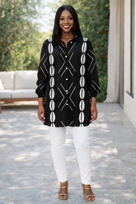 The Roots &amp; Rhythm Cowrie Print Shirt Dress – Style with a story