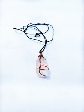 Clear Quartz Crystal Necklace - 001