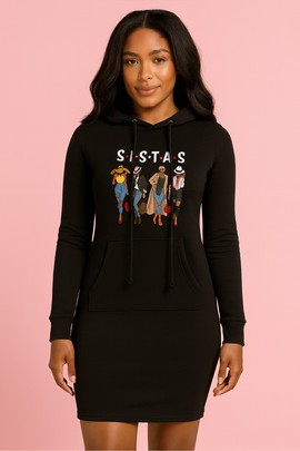 Hoodie Dress - "Sistas"