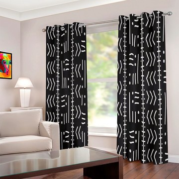 Cultural Unique Bath Mat White and Black Bathroom Rug (LARGER SIZES AVAILABLE)