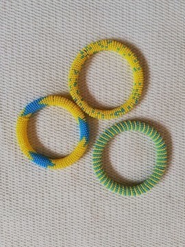 African Zulu beaded bracelets, Masai beaded bracelets, Women bracelets, Roll on bracelets