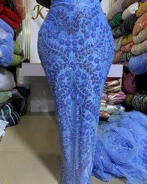 Beaded lace, fabric for wedding, lace for wedding dress, lace   (5 yards )