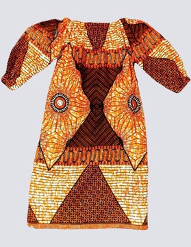 Robe évasée imprimée wax