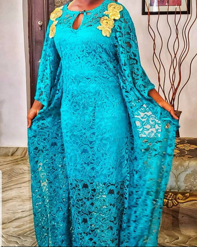 chinese dress ladies Teju African embroidery and embellished Lace bubu dress  STYLE BY HONEYDROP