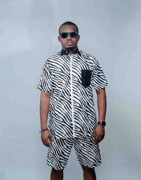 Olawale 2-piece set ( Black / White ) | Ankara men Style| Ankara Fashion| Ankara Fabric