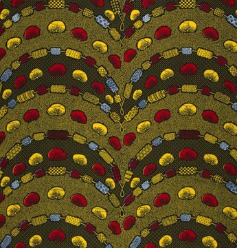 Tissu wax africain Ankara fabric imprimée wax motif: Collier