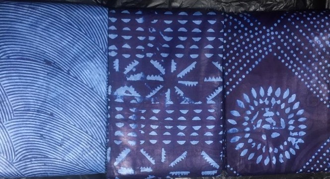 African Adire Eleko Fabric