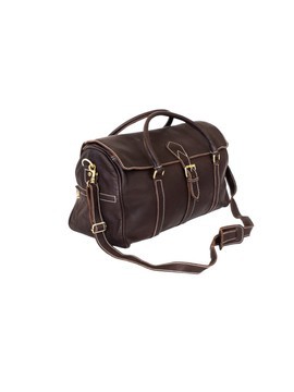 Handmade genuine leather travel bag with shoe compartment - Large weekend bag