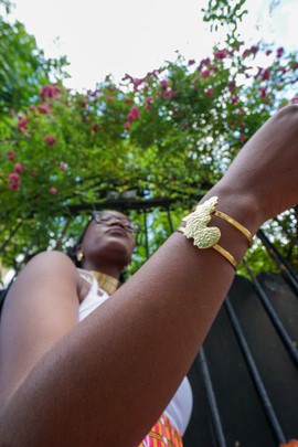 Bracelet manchette bronze «Afrika »