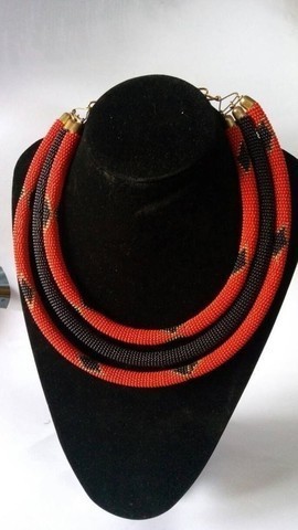 Collier de perles africaines, bijoux en perles pour les femmes, cadeau de Noël pour maman, collier de perles zoulou