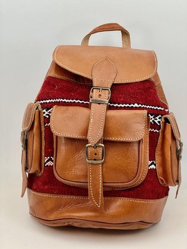 Handmade real natural leather satchel