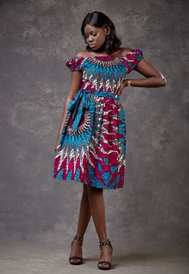 Short dress in wax radiation
