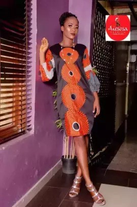 Aiesosa Ankara Fashion| Ankara Gown| Gifts For Her| Ankara Middle length dress| Ankara
