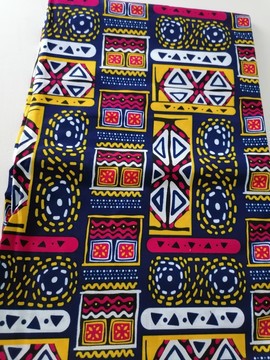 African Wax fabrics 100% cotton 1 yard "wedding flower"