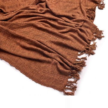 Silky Chocolate Handwoven Cotton Throw