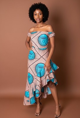 Stylish Off-Shoulder Asymmetrical Dress
