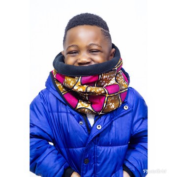 Tour de cou mix enfant « Cubes roses »