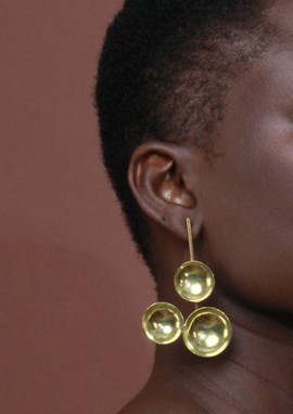 Boucles d'oreilles bronze " Le trio fidel"