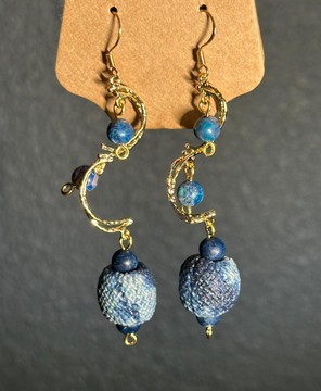 Boucles d'oreilles en tissu traditionnel  NDOP