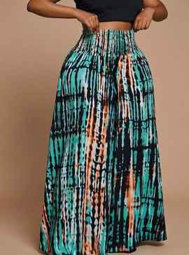 Emerald Streak Palazzo Trousers