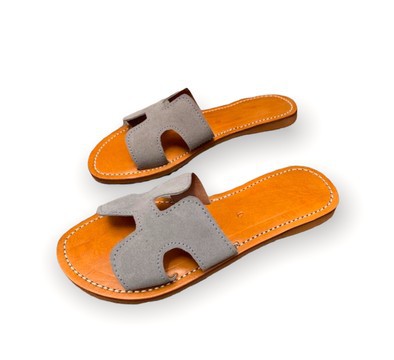 Sandale en cuir véritable haute qualité fait main mode femme