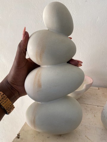 Natural Stone Segmentation Soapstone Sculpture – “The Infinity of Life”**